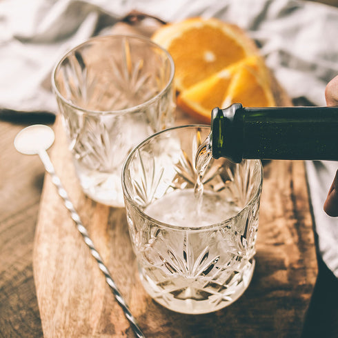 Classic Crystal Whisky Glasses & Stones Box Set